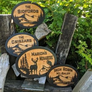 Custom made address driveway signs